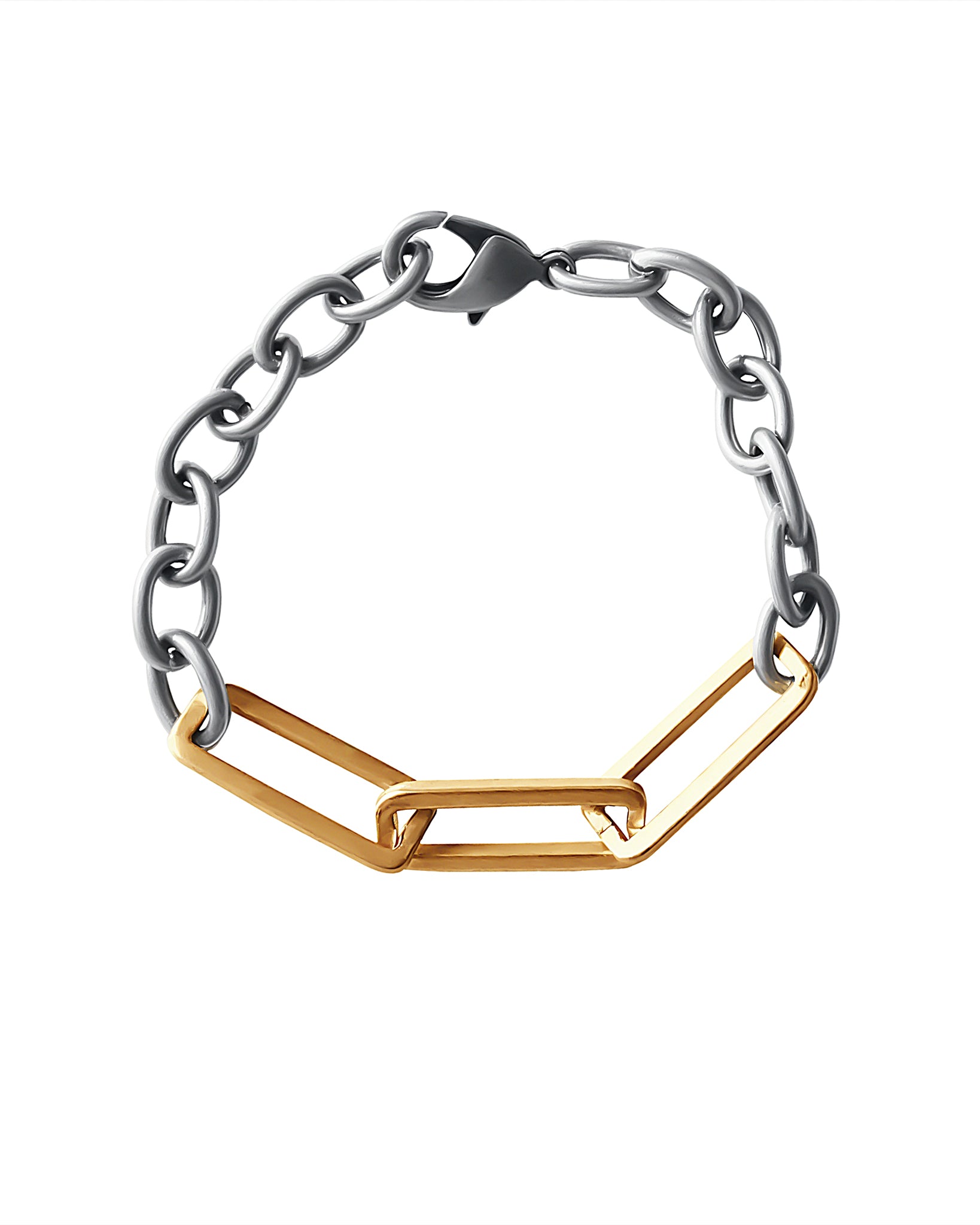 Precious Metal-plated Brass Chain Link Bracelet