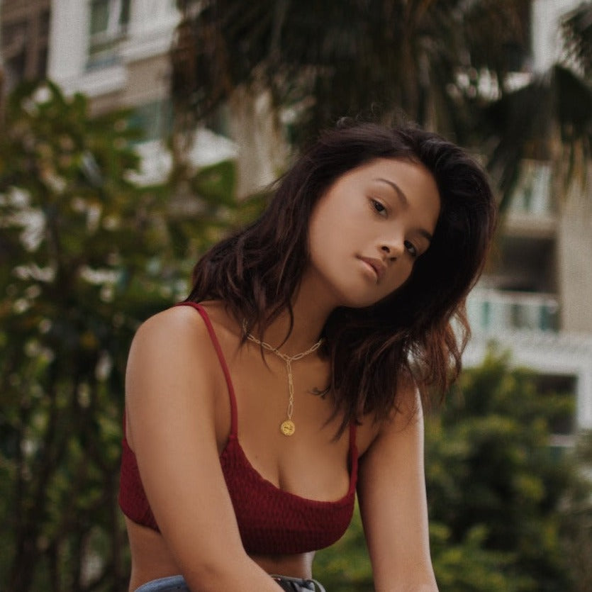 Cross Lariat – necklace with hand casted cross drop