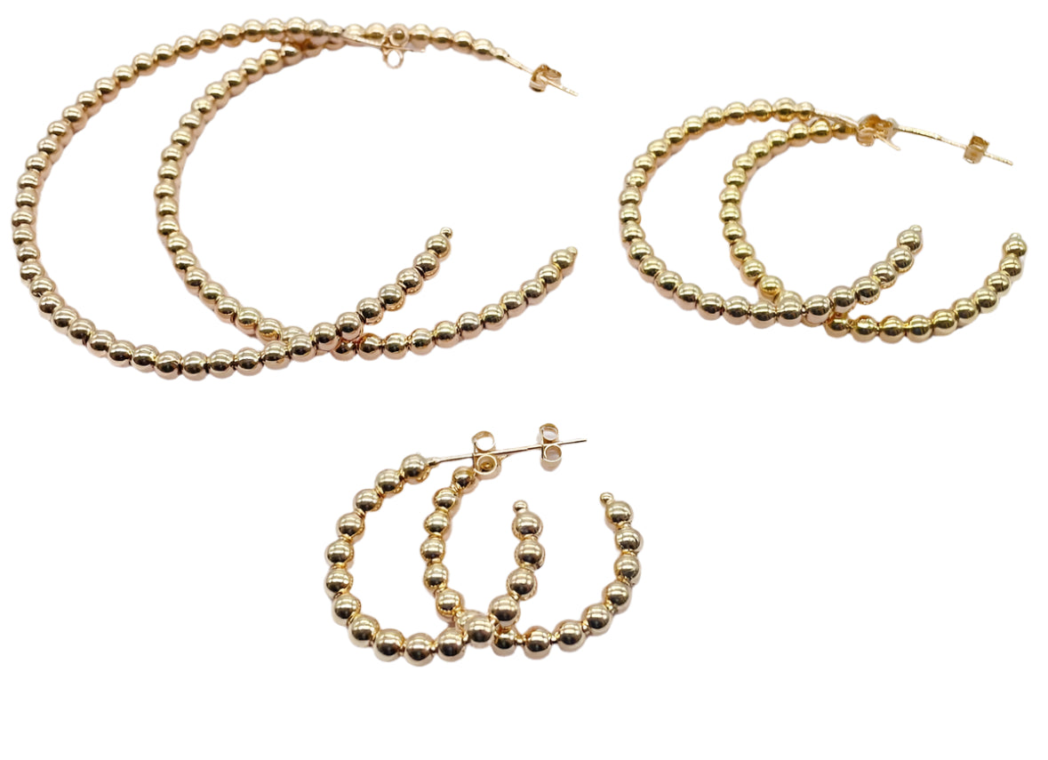 Ball Hoop Earrings