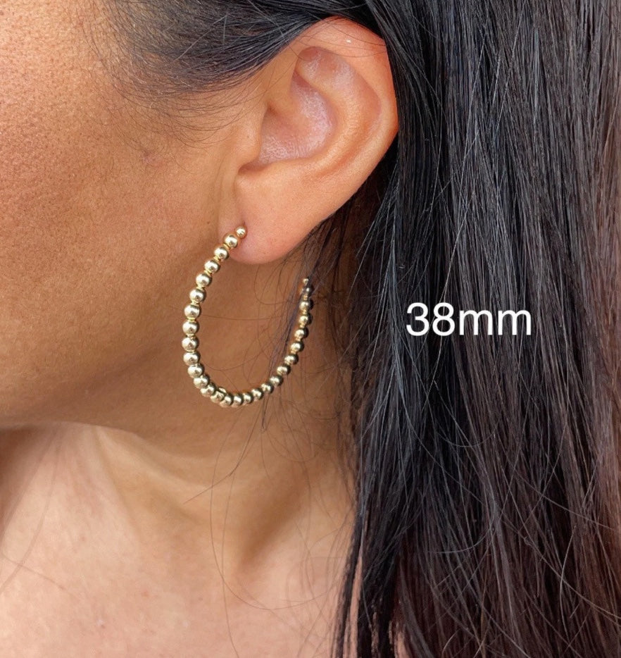 Ball Hoop Earrings