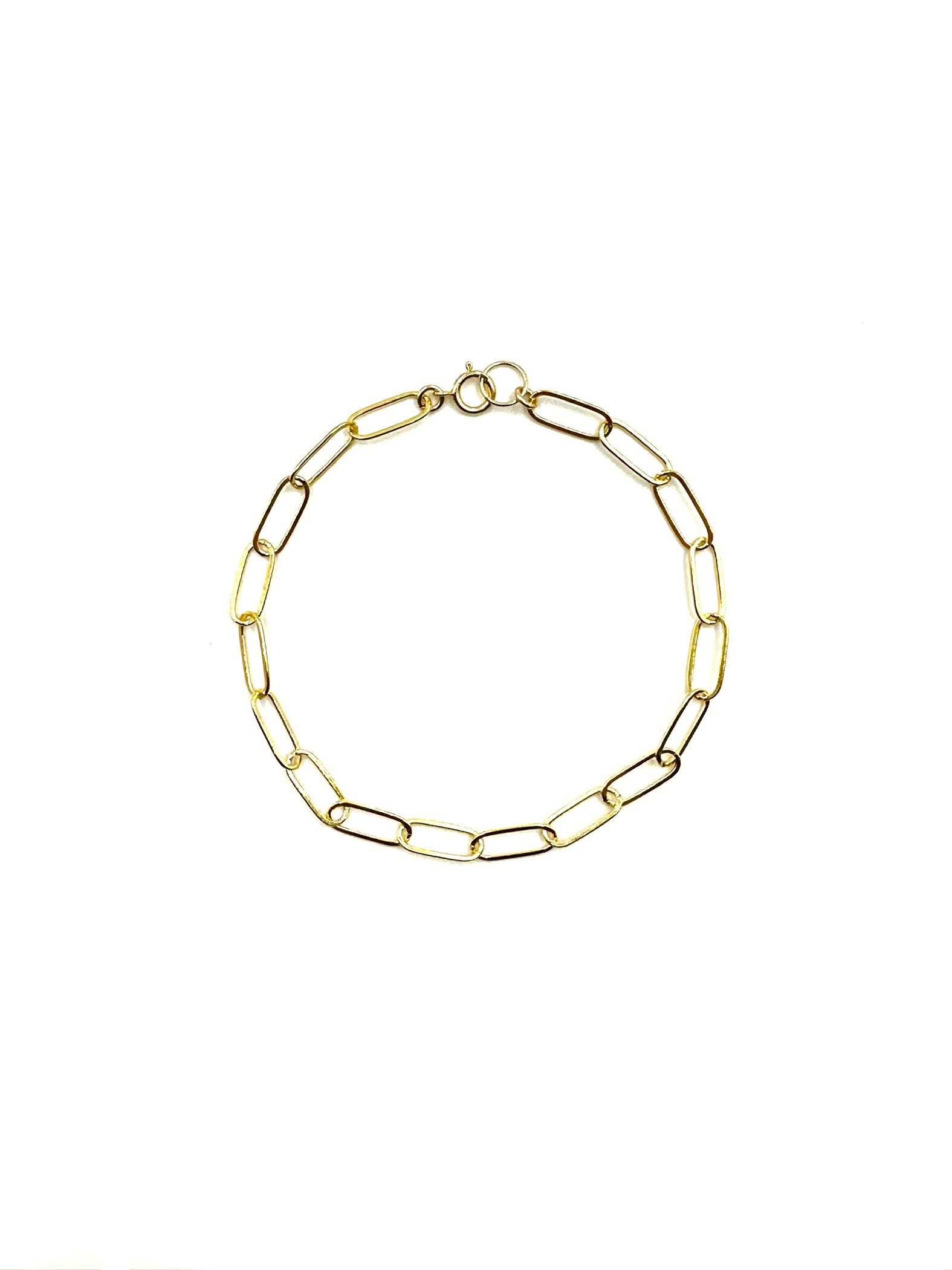 Milan B- Gold filled dainty paperclip bracelet