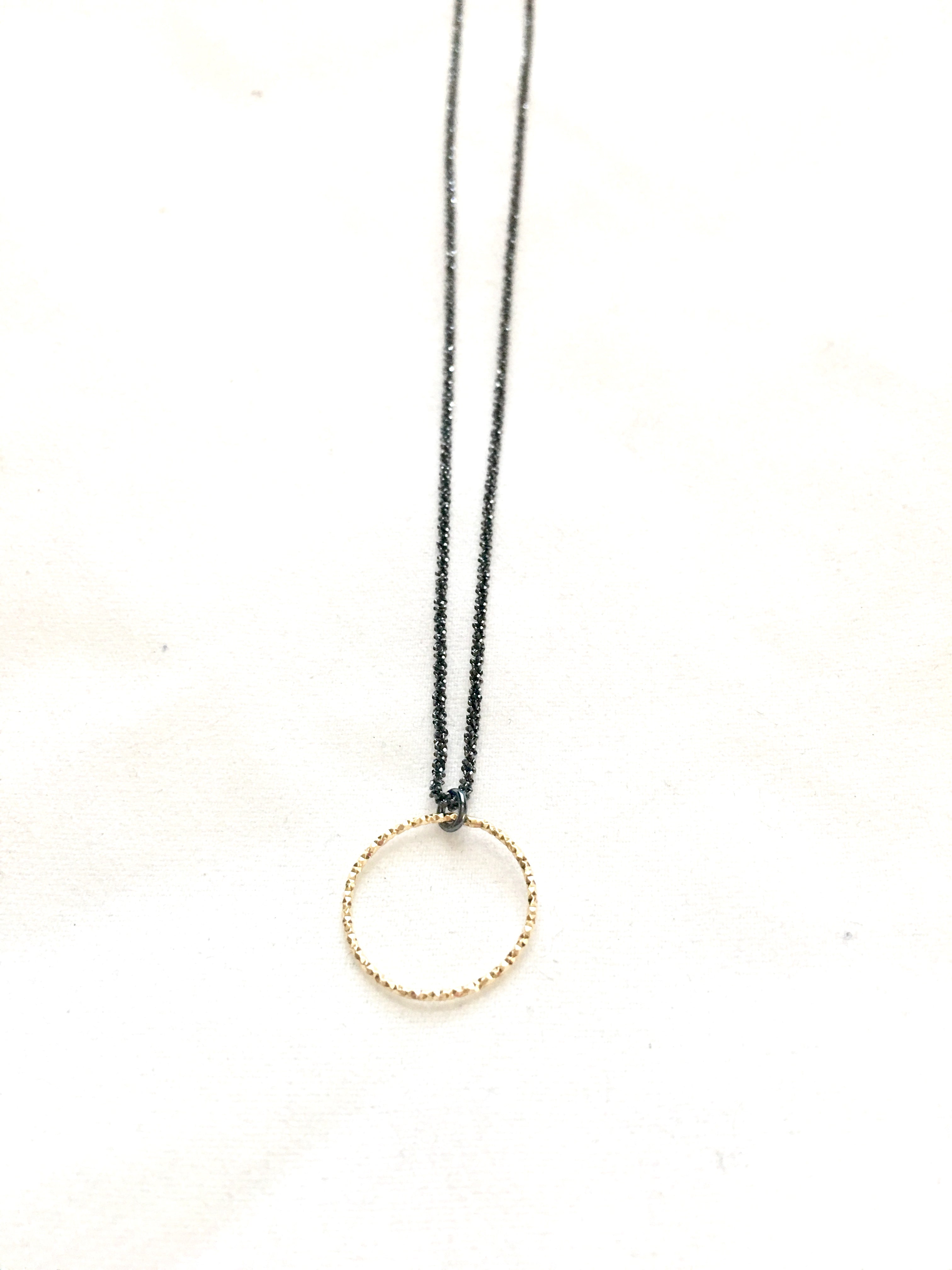 Margo-L  - sterling silver necklace with laser cut circle