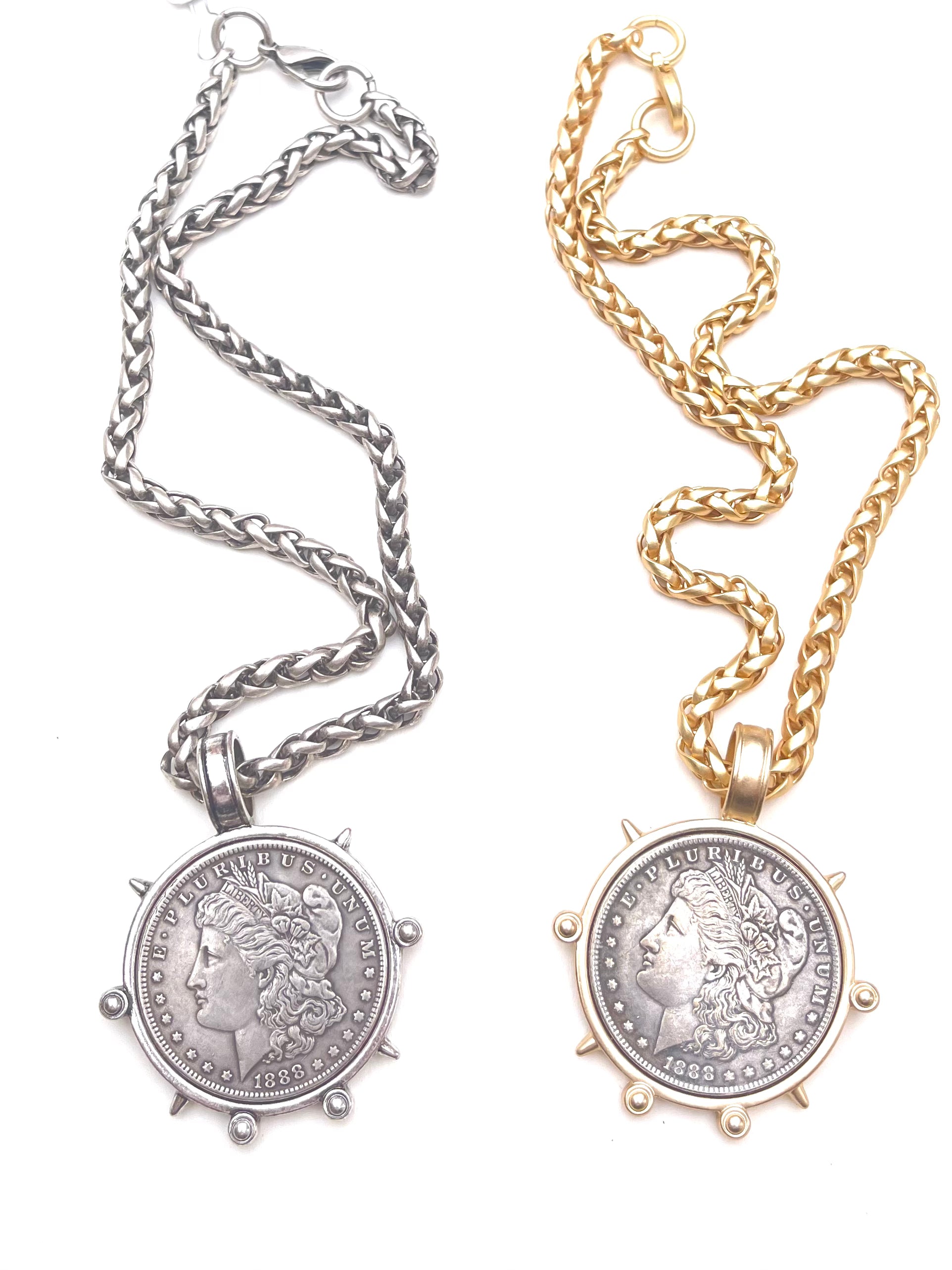 Large coin necklace deals