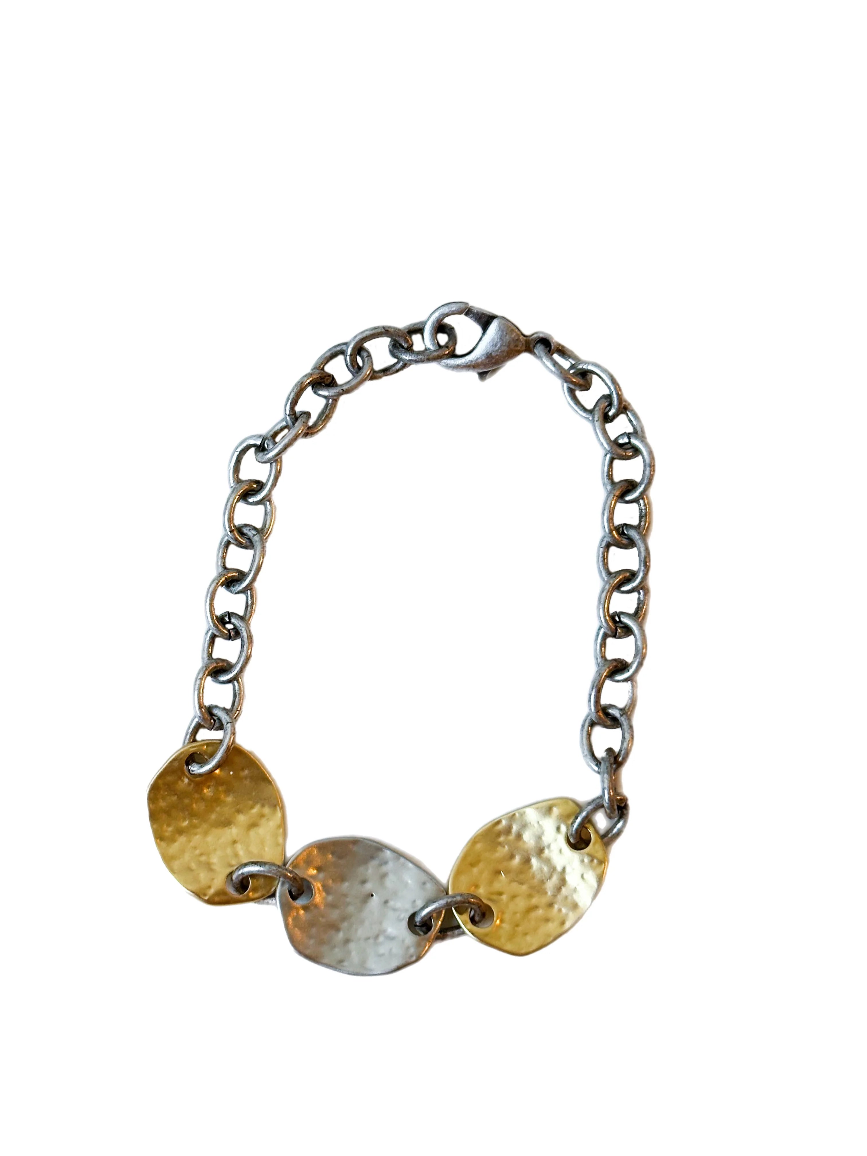 Bach-B - bracelet with hammered discs