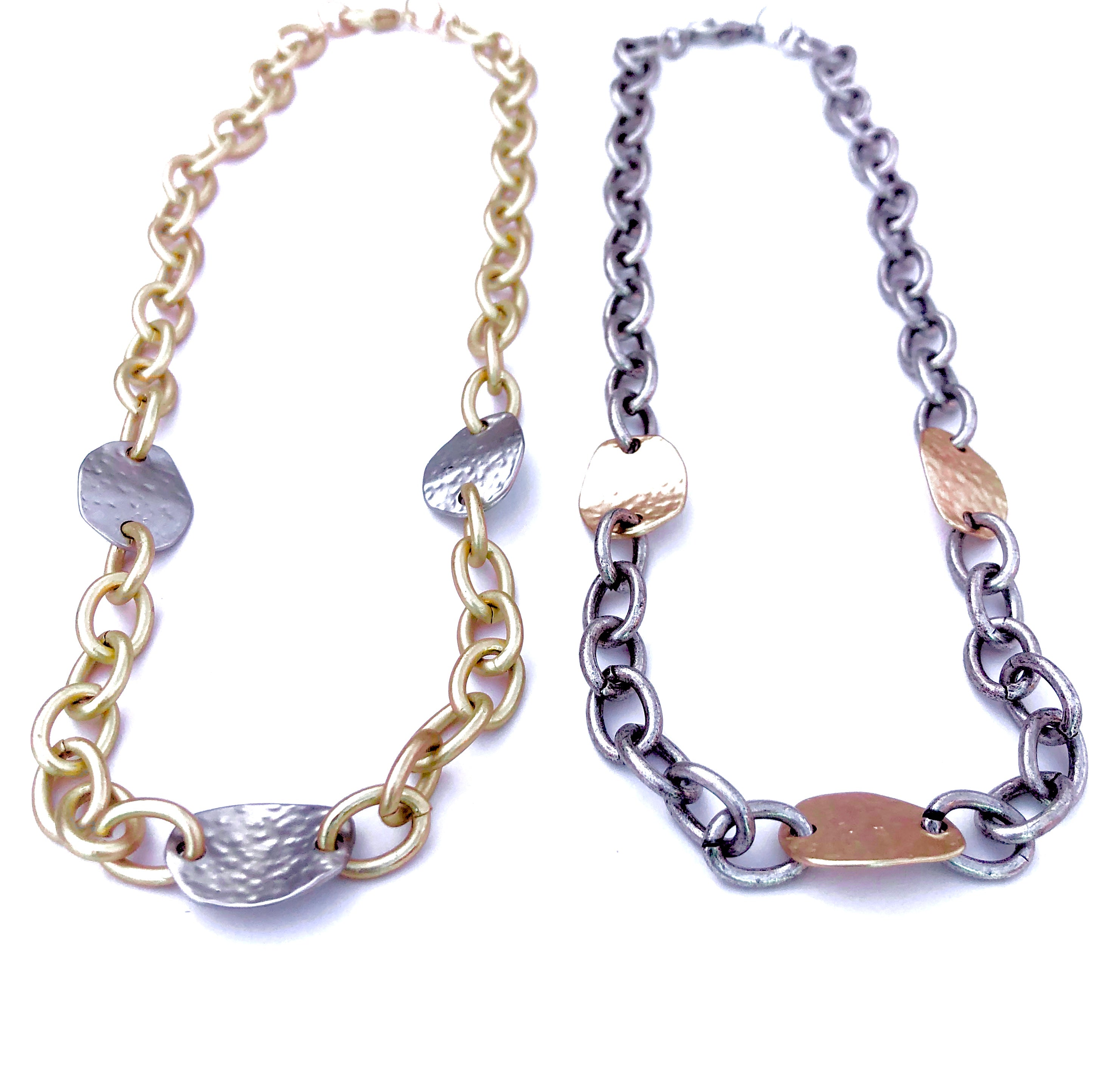 Bach - necklace with hammered discs