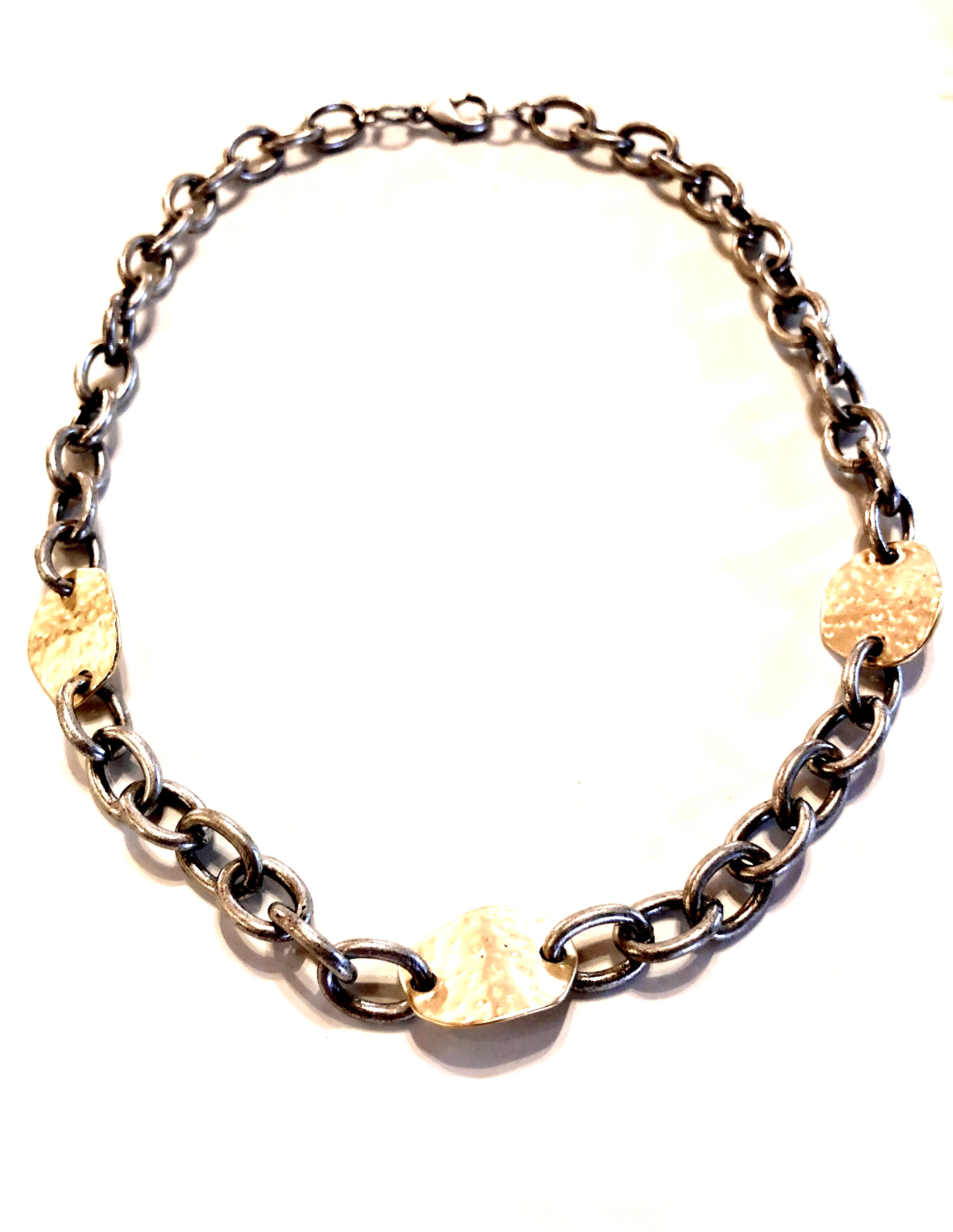 Bach - necklace with hammered discs
