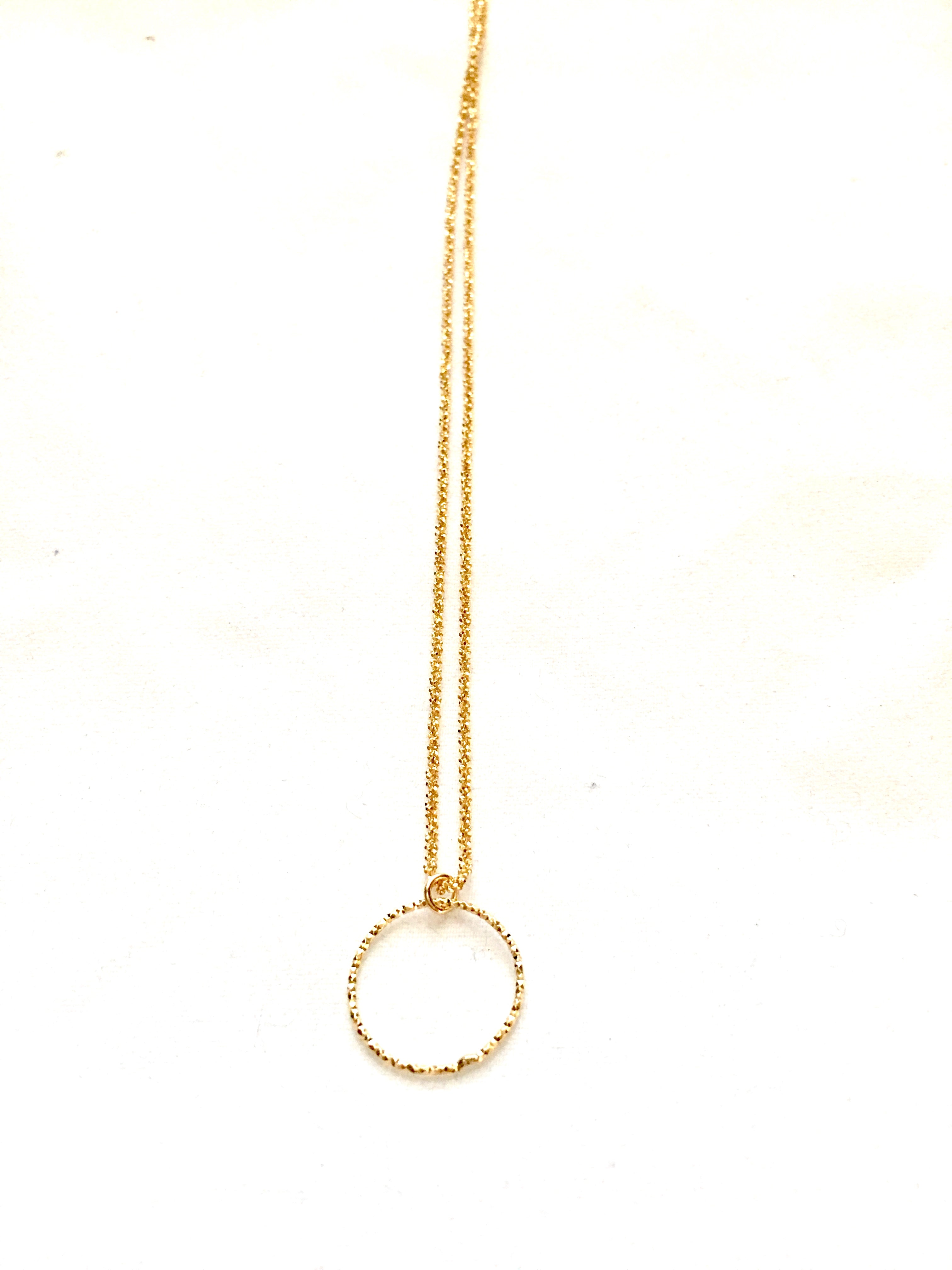 Margo-L  - sterling silver necklace with laser cut circle
