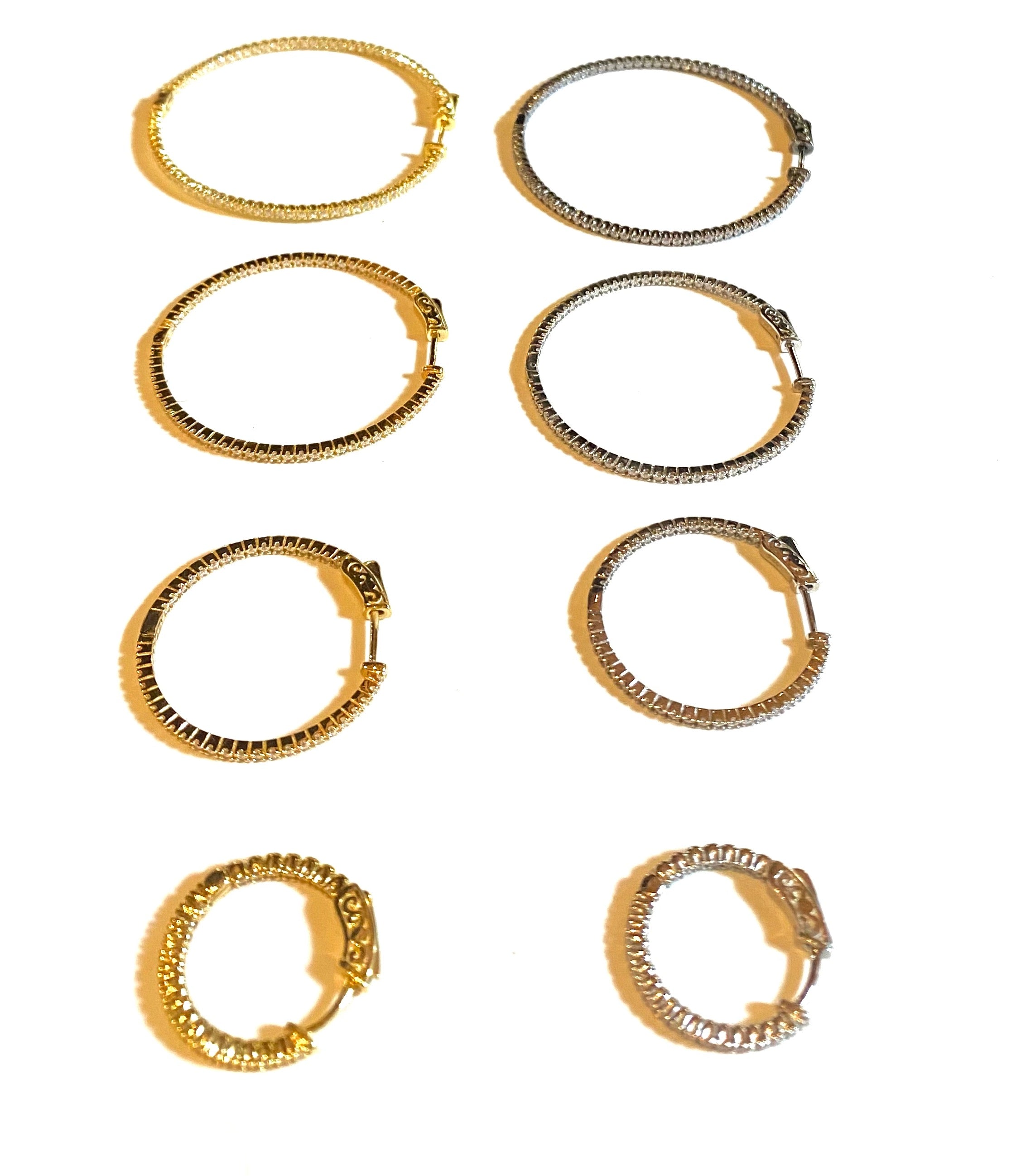 1” Inside/out Hoop Earrings