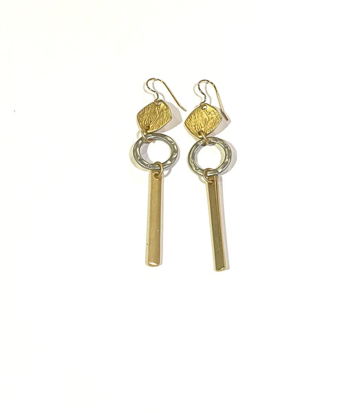 Aladdin - earrings with matte gold mixed accents