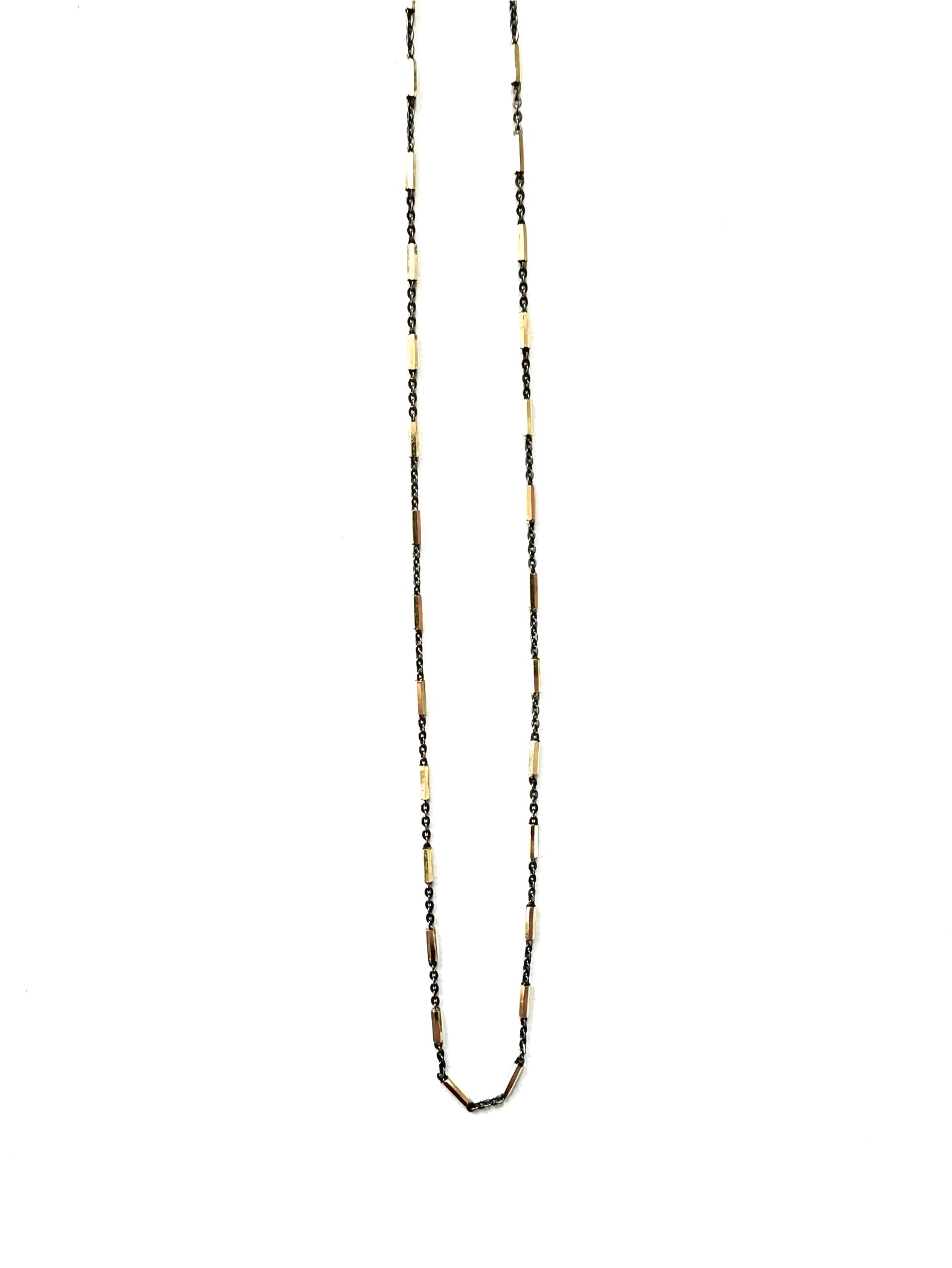 Cairo - Black & gold sterling silver chain necklace