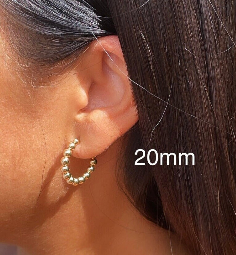 Ball Hoop Earrings