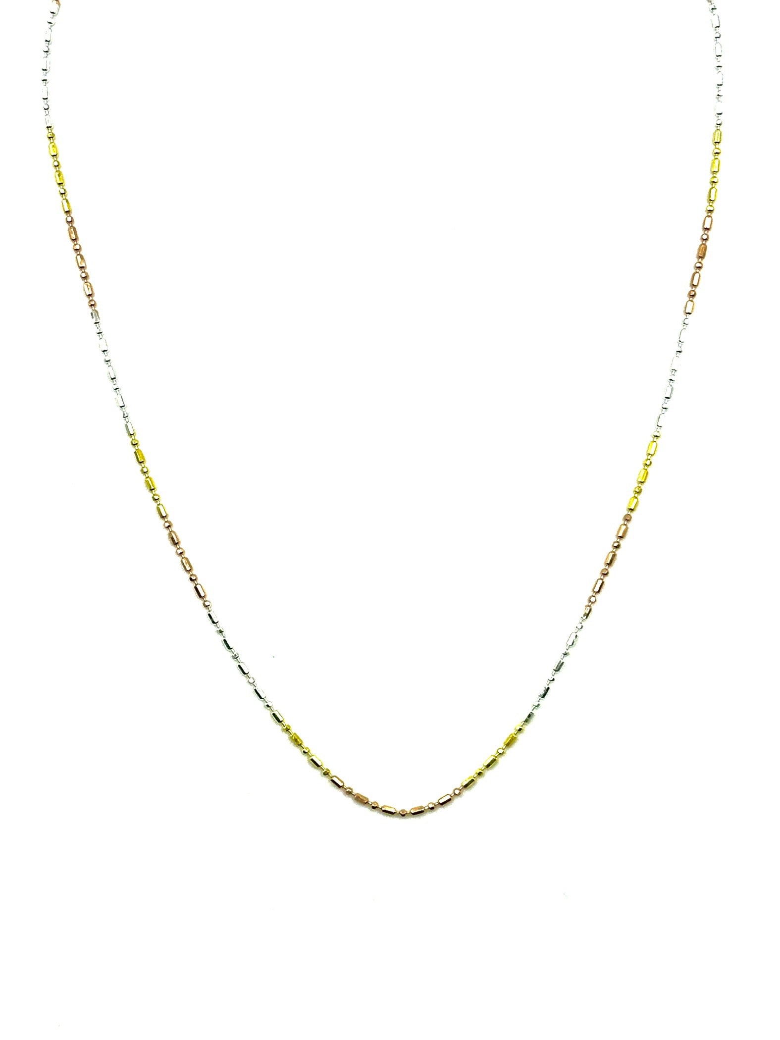 Madrid - Sterling silver 3-tone layering necklace