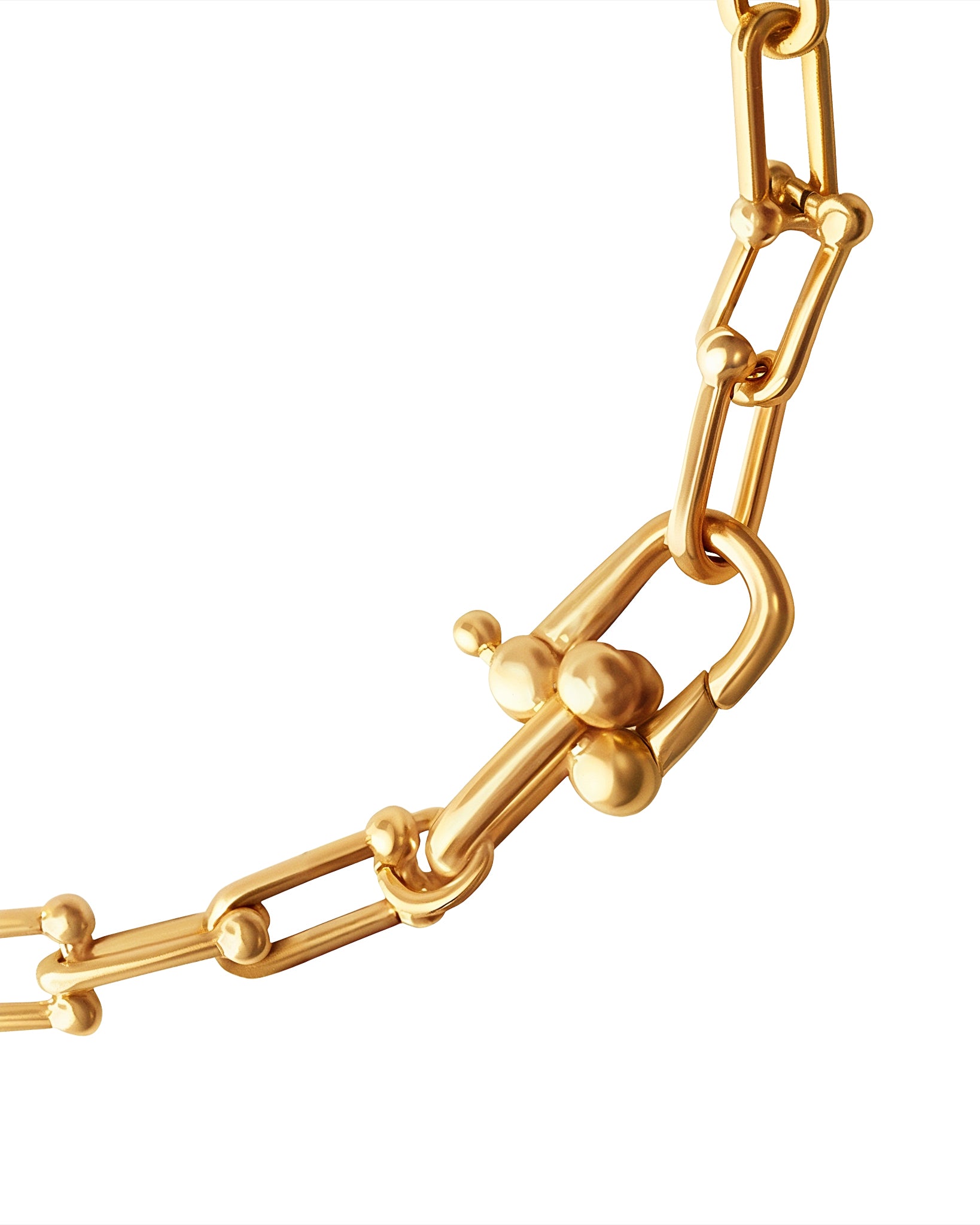 Rose gold tone large link necklace | eBay