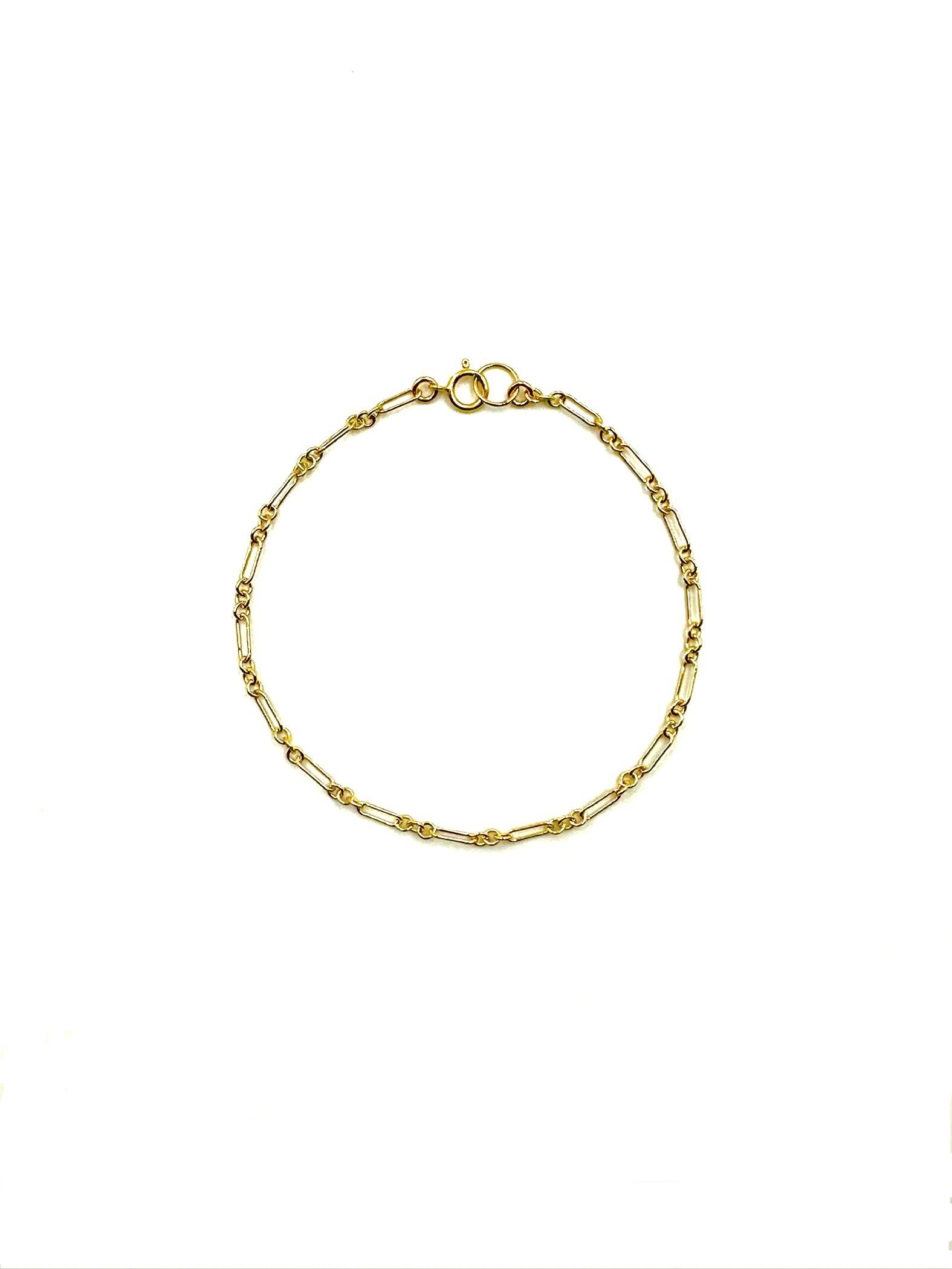 Naples B - Delicate gold filled link bracelet