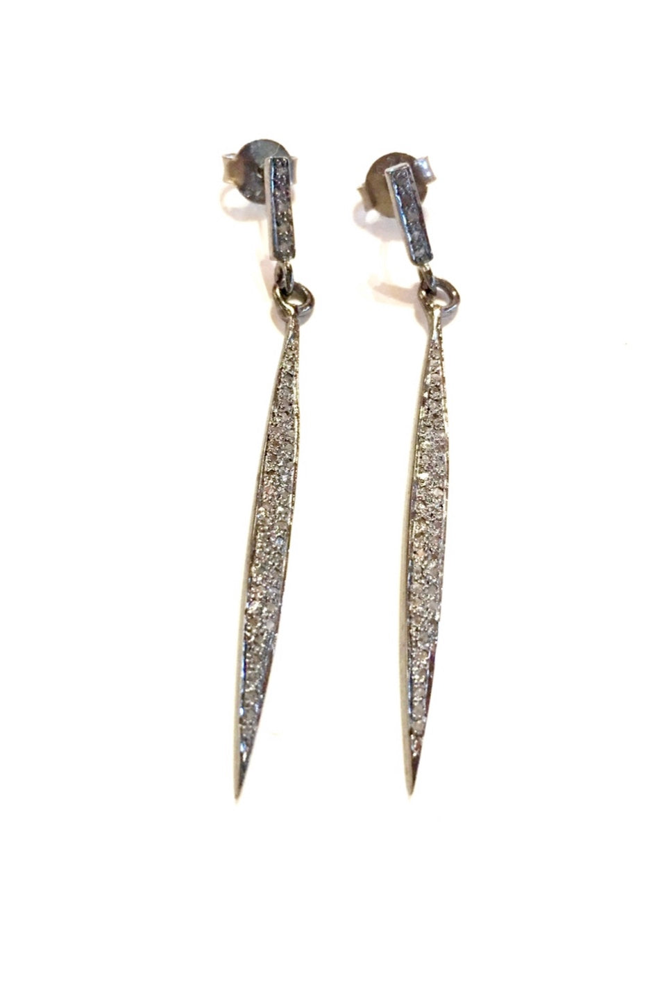 Spark - sterling silver earrings with diamonds