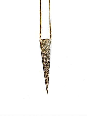 Frost - necklace with diamond spike pendant