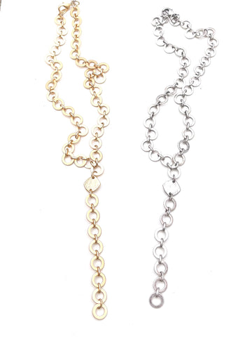 Marco - necklace of washer chain and drop