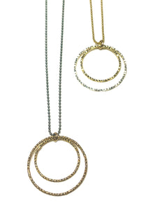 Margo Double - sterling silver necklace with laser cut circles