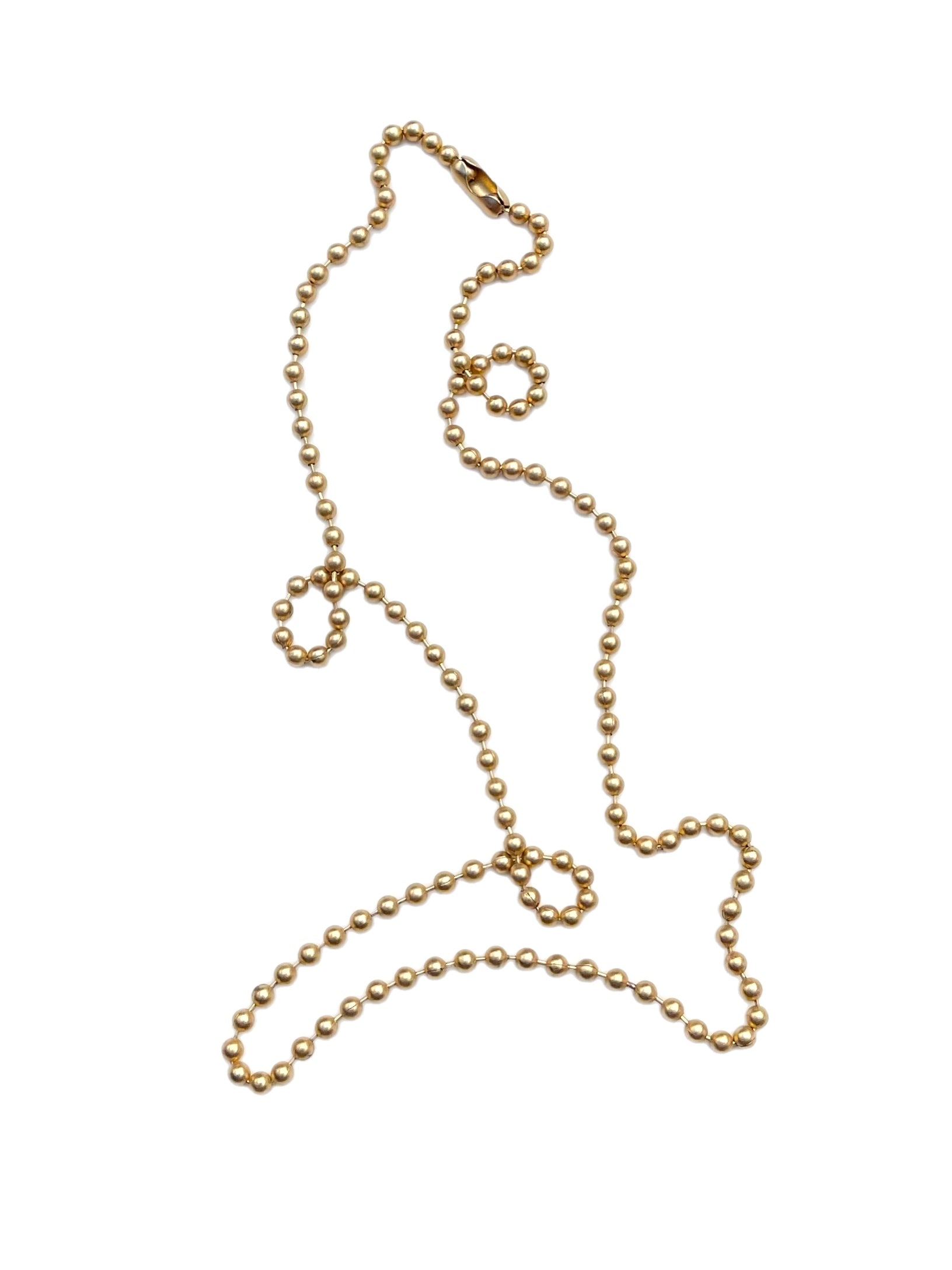 Bliss B/N - matte gold bead necklace or wrap bracelet