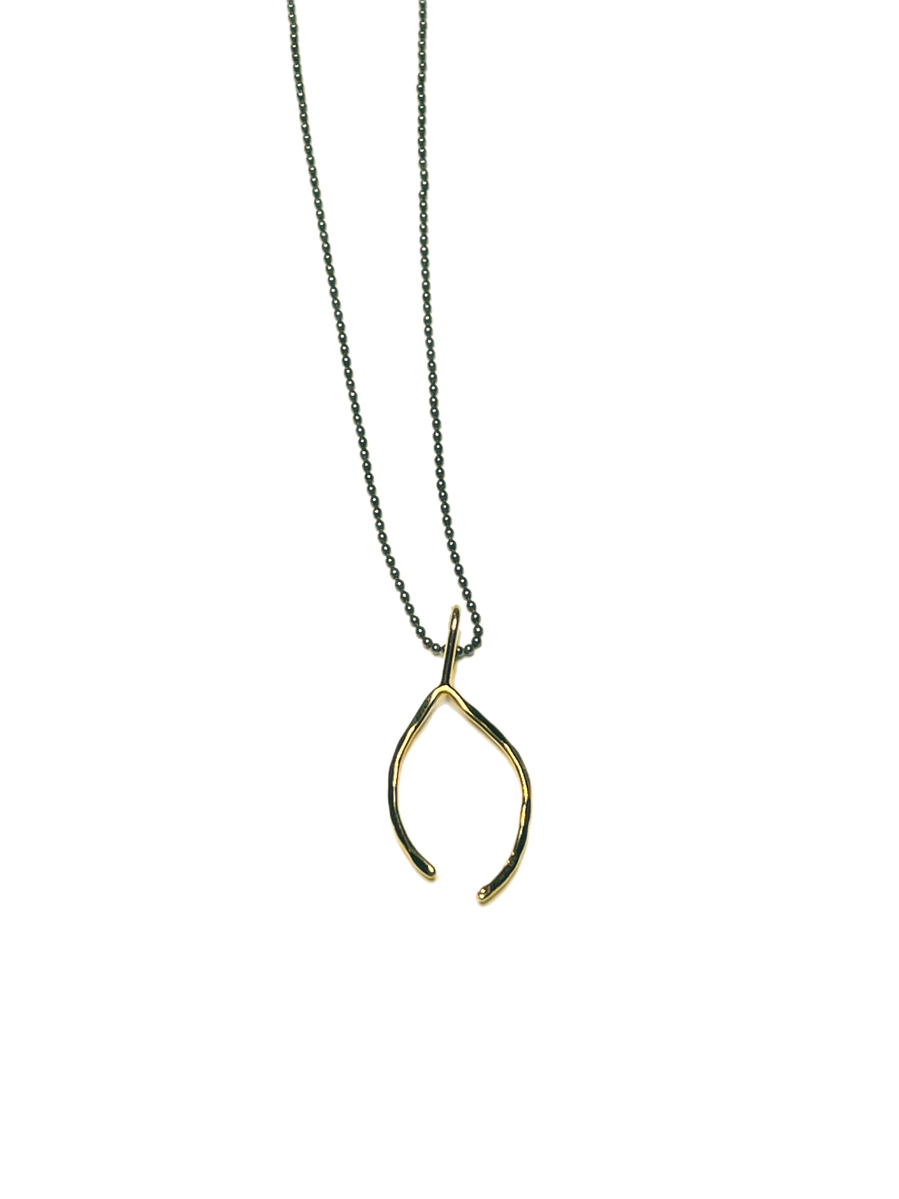 Wish - sterling silver necklace with wishbone accent