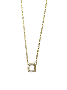 Diana - Gold filled necklace with bezel set cz pendant