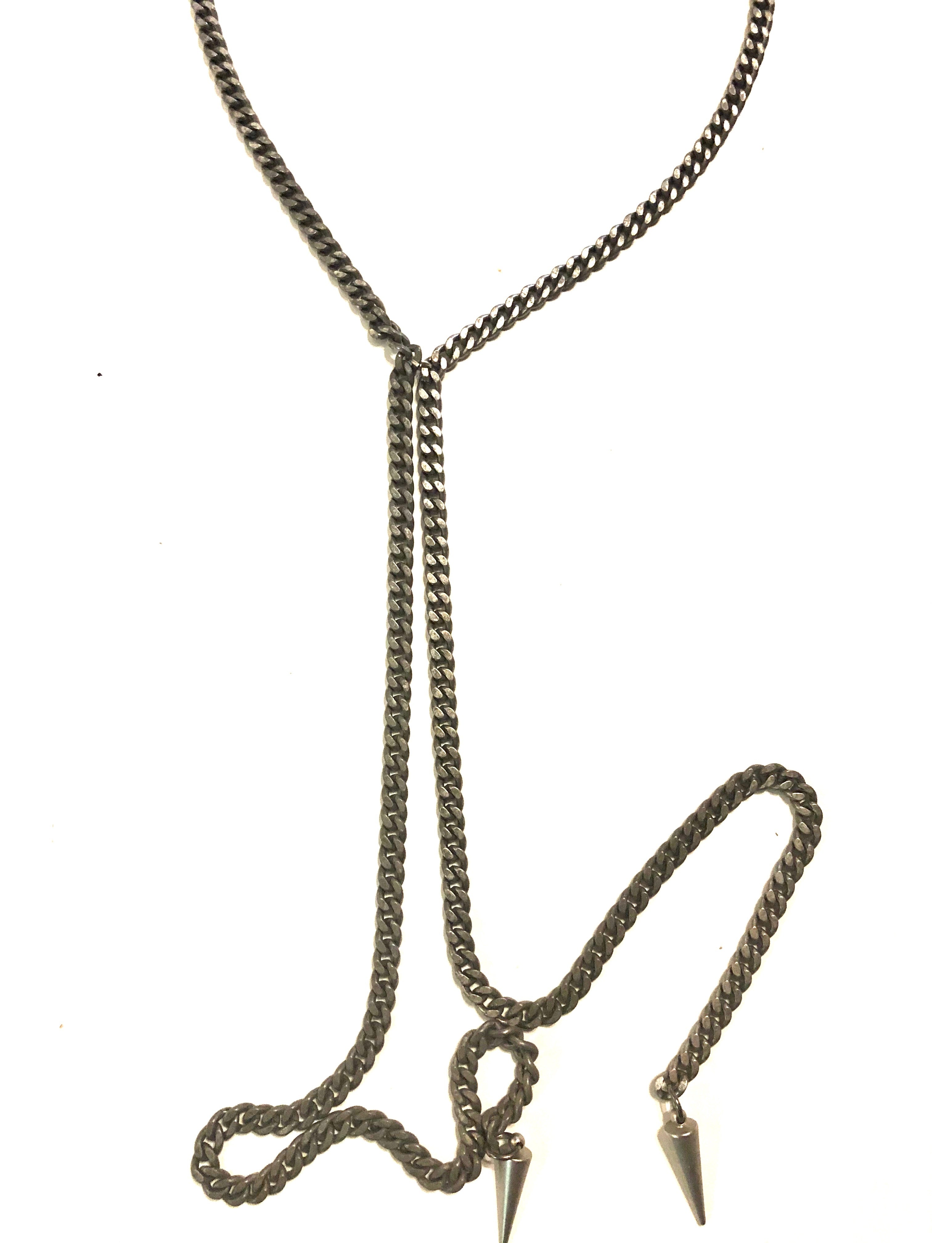 Cody - Y-necklace with spike drops