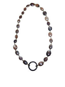 Shades - necklace with semi-precious stones and diamond closure