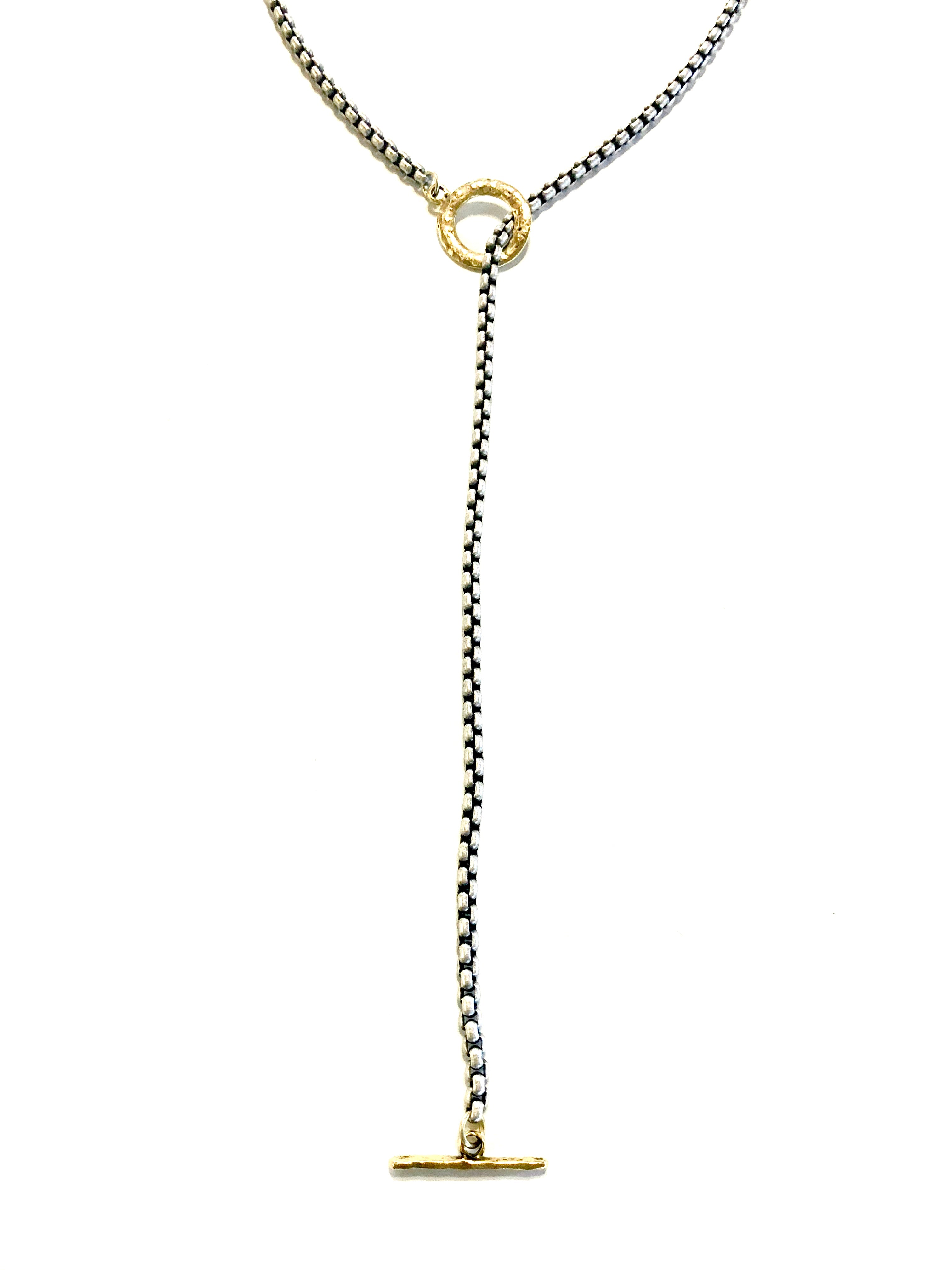 Lauren – long wrap necklace with toggle