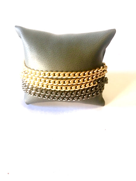 Biker - two-tone necklace or bracelet