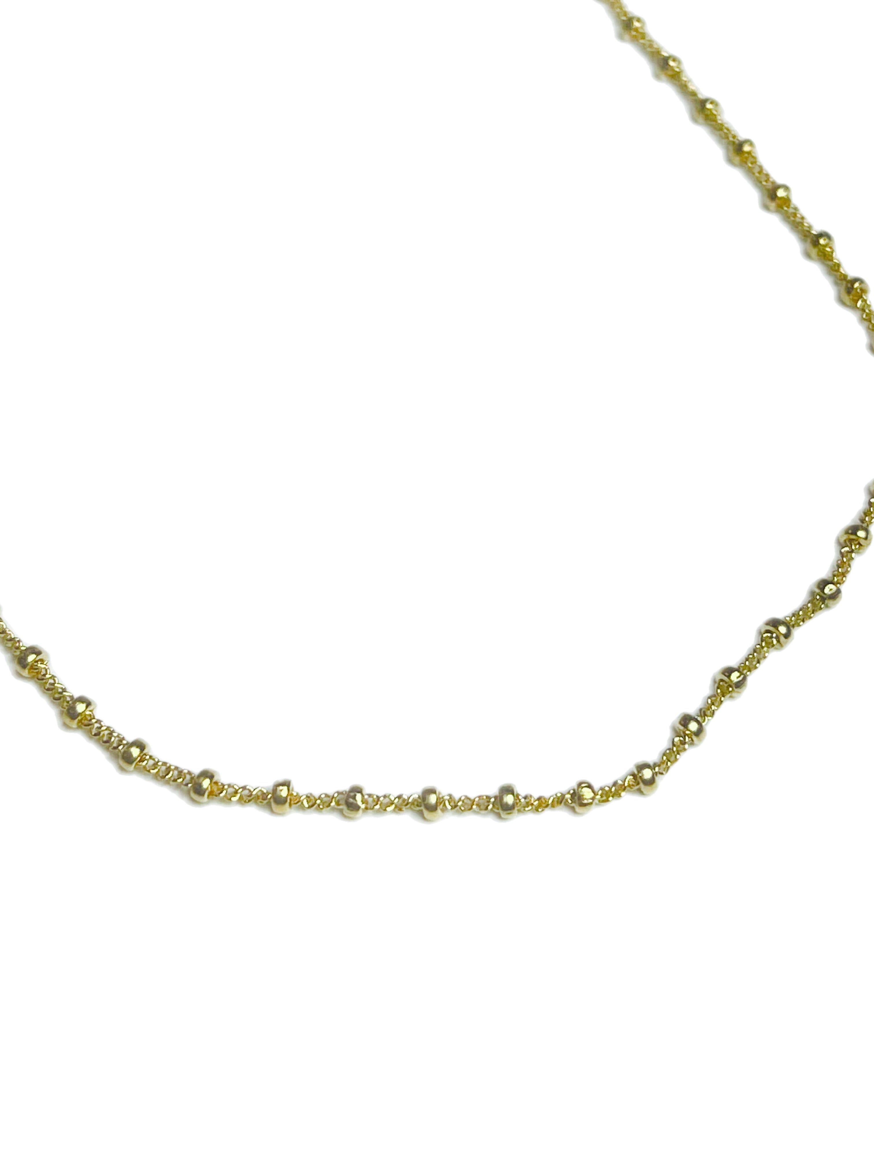 Gold Filled Satellite Initial Necklace - Double Charm – Hayden B. Jewelry