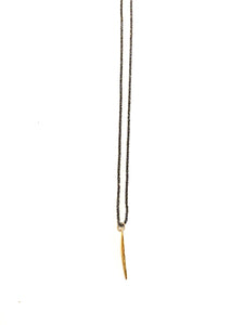 Enchanted-S - sterling silver necklace with short spike pendant