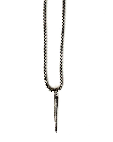 Dash - necklace with diamond spike pendant