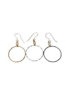 Kelly - earrings with laser cut circles and CZ connectors