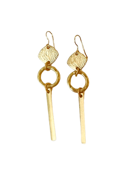 Aladdin - earrings with matte gold mixed accents