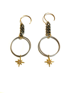 Gazer - earrings with mixed elements