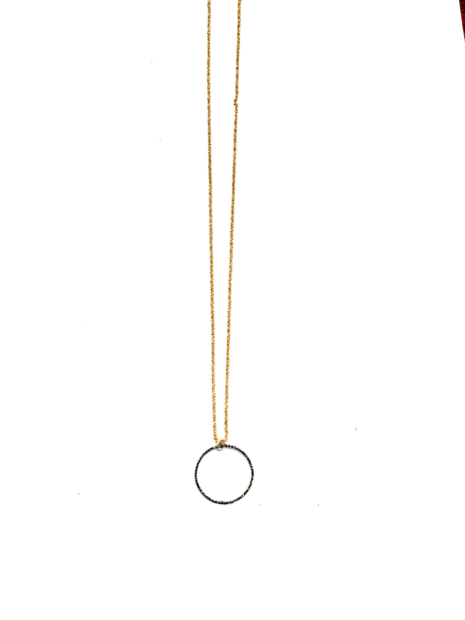 Margo-L  - sterling silver necklace with laser cut circle