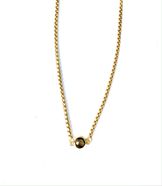 Aggie - necklace with semi-precious stone connector
