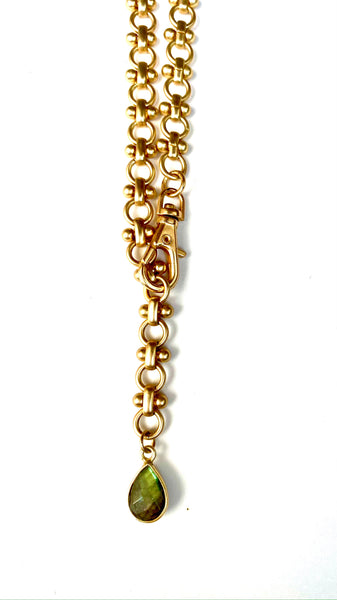 Luxe - necklace with bezel set teardrop stone