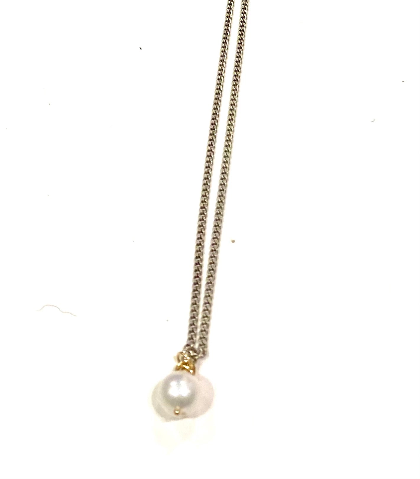 Katie - necklace with wire-wrapped pearl drop