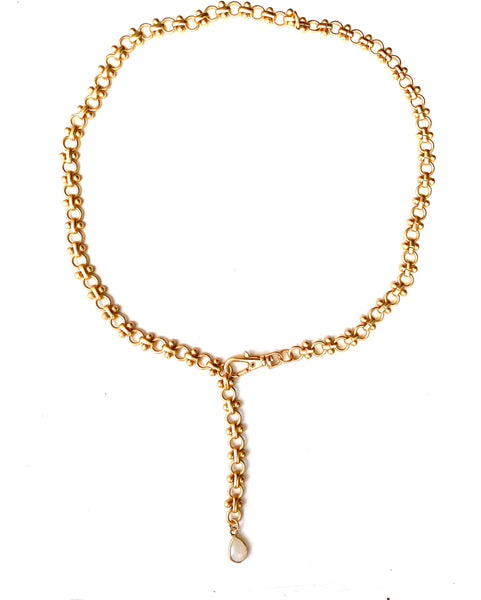 Luxe - necklace with bezel set teardrop stone