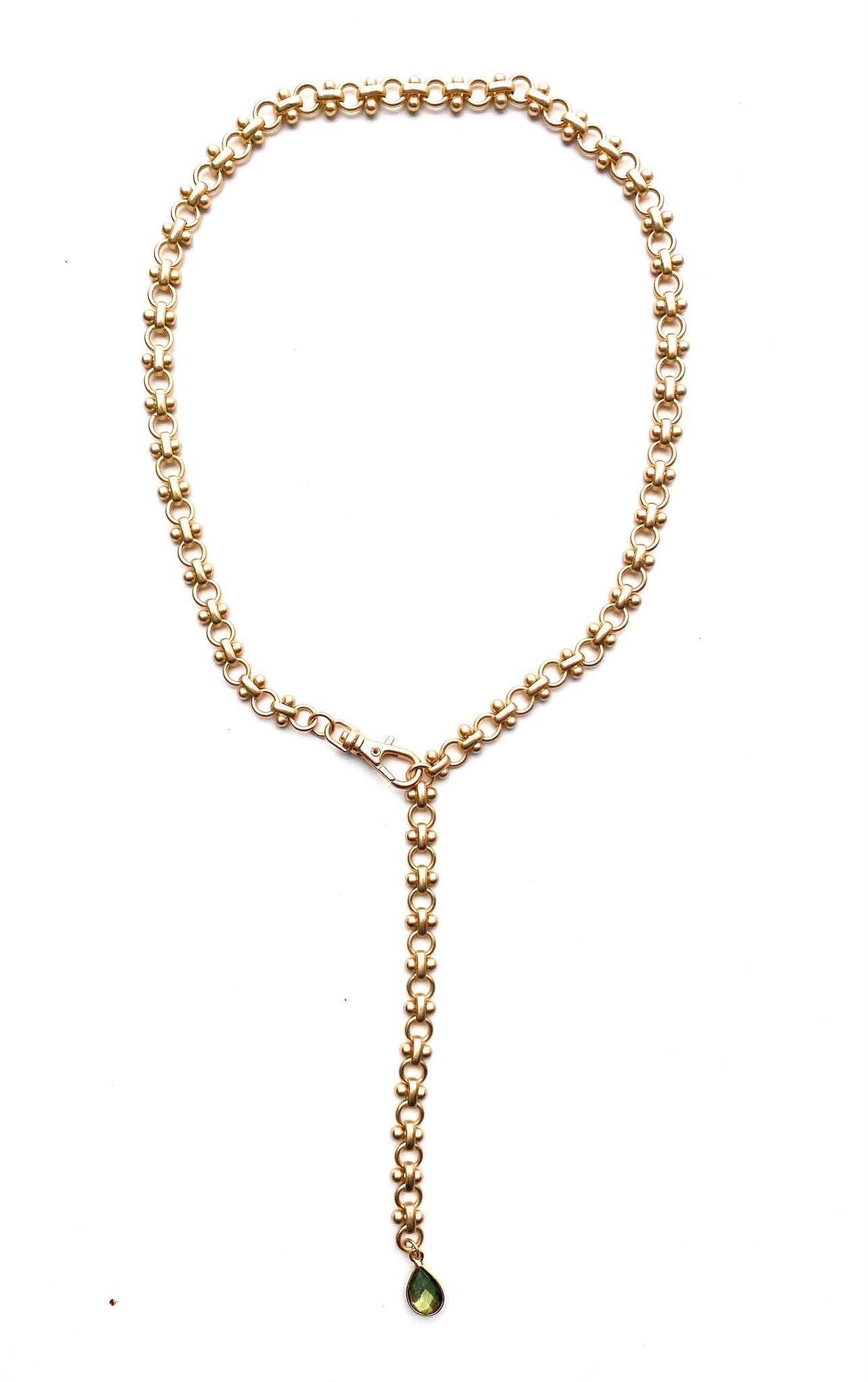 Luxe - necklace with bezel set teardrop stone