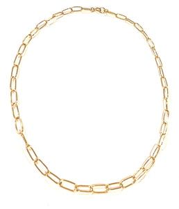 Milan-gold filled paperclip chain