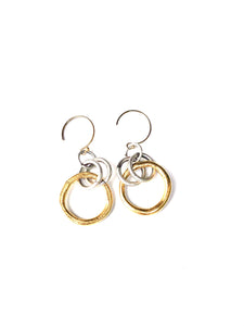 Nova - earrings with organic circle drop