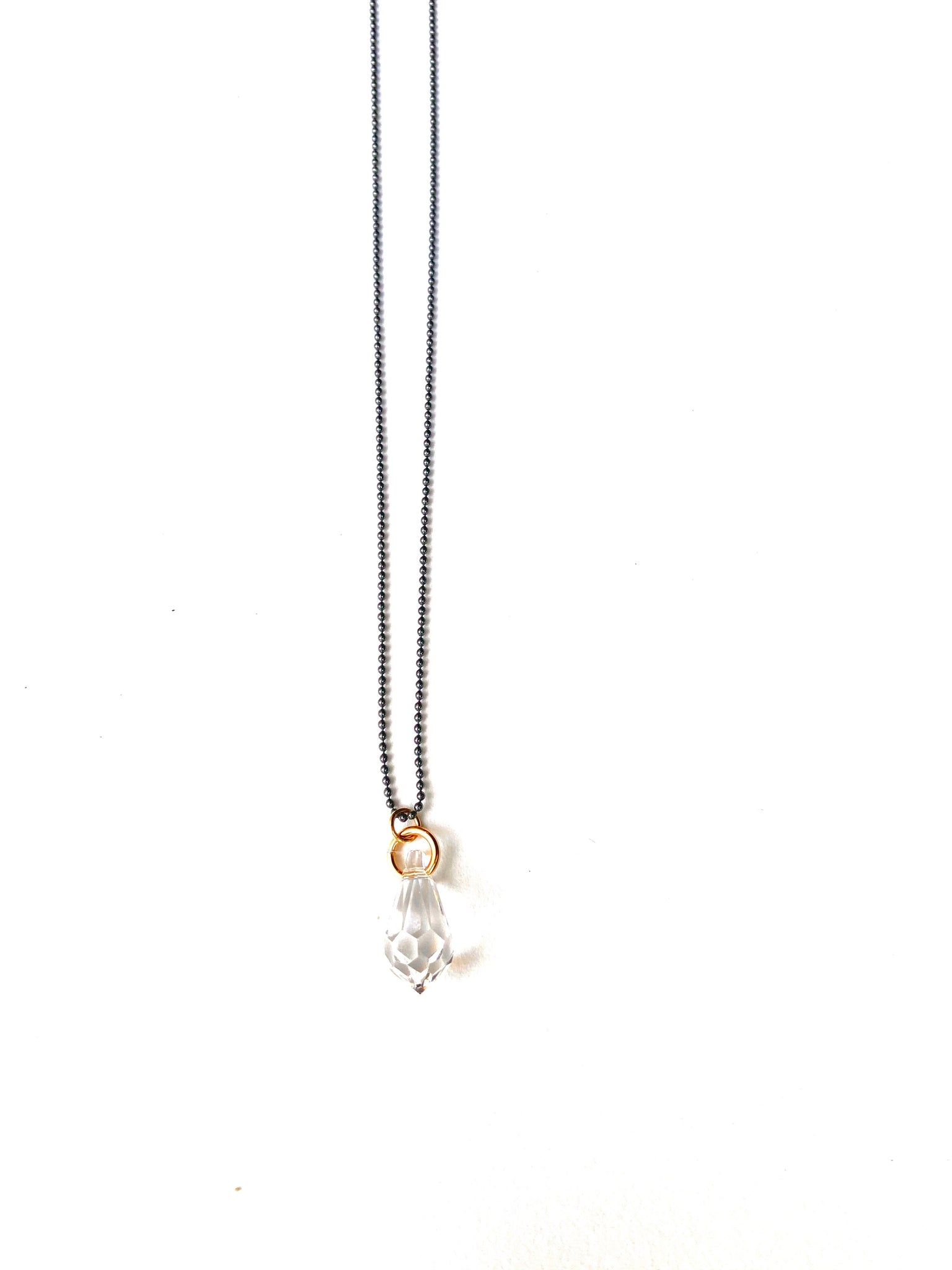 Wynn - sterling silver necklace with Swarovski crystal drop
